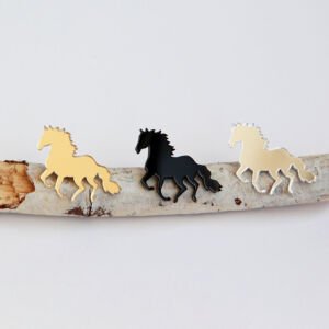 segė arkliukas juodas, veidrodinis ir auksinis